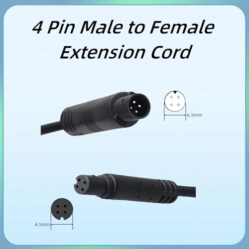 4 Pin 32.8Ft Dash Cam Rear View Backup Camera Male to Female 4PIN Cable Reverse Car Recorder Video Cable Extension Cord (4-pin32.8ft) - size: 4P-32.8ft