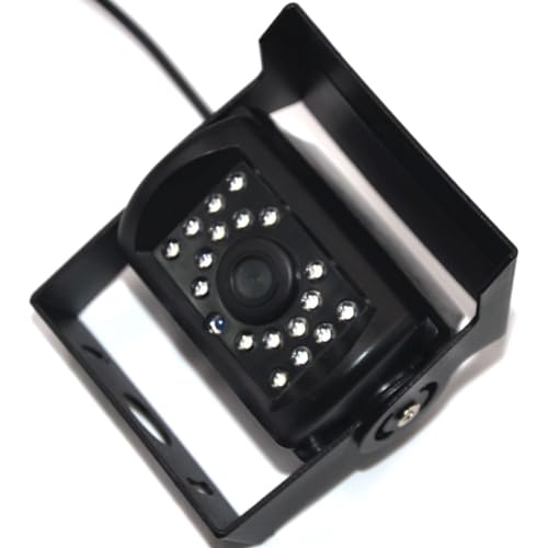 12V-24V Rearview Backup Camera w/ 15M AV Cable & 18 IR LEDs Night Vision