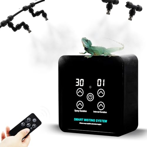 MECESOR Reptile Mister Humidifiers for Tank, Smart Misting System for Reptile Terrariums, Reptile Humidifiers Misting Automatic with Timer, Terrariums Humidifier for Chameleons, Snake, Frog, Turtle