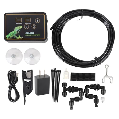 Rainforest Tank Timer Misting System Quiet Touch Control Automatic Reptile Mister with Timer 360° Adjustable Nozzles DC 5V
