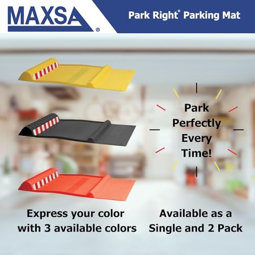 Maxsa 37358 Park Right 21.5" x 11" x 2" Parking Mat, Black - color: Black