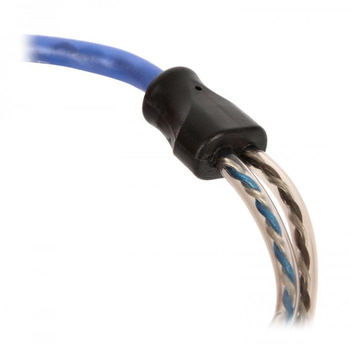 NVX® XIV205 1.64 ft (0.5 Meter) Oxygen Free Copper 2-Channel Twisted Pair V-Series Car Audio RCA Audio Interconnect Cable with Shielded Noise Reduction and Split-tip Silver-Plated Ends - size: 2 Channel-2 ft