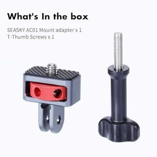 SEASKY AC01 1/4-20 Action Camera Mount Adapter for Gopro to Insta360 X6 X5
