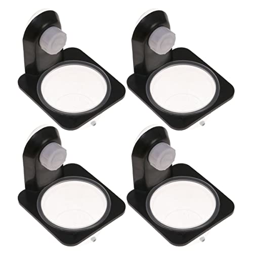 Scicalife Reptile Food Water Bowls with Suction Cups 4-Pack Durable Terrarium Feeding Ledges for Geckos Lizards Fits Glass Acrylic Tanks Space-Saving Easy to Clean