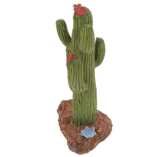 KOMBIUDA Artificial Cactus Plants for Reptile Habitat Decor, Simulation Succulent Landscape for Bearded Dragon Tank and Tortoise Enclosure, Plastic Terrarium Decoration for Lizard and