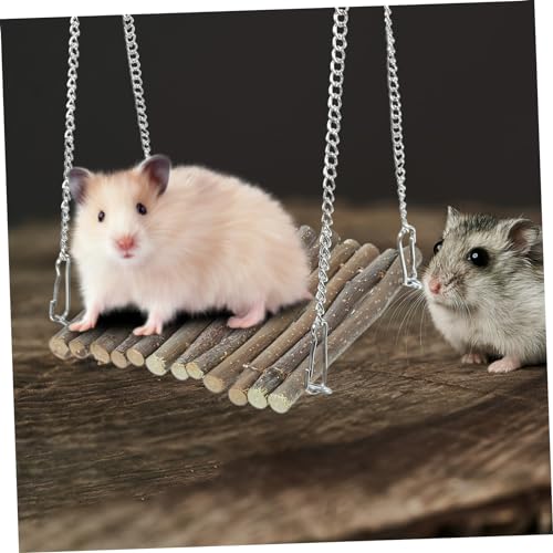 Mikikit Crab Climbing Toy Wooden Reptile Hammock for Basking Playing Natural Hanging Swing Bed for Lizard Bearded Dragon and Pets for Enriching Habitat Space