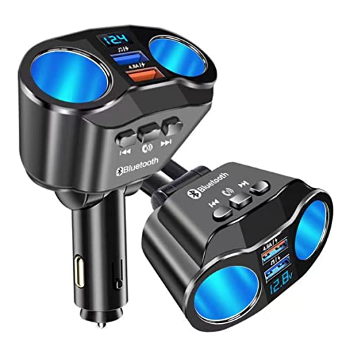 2-Socket Cigarette Lighter Adapter with Voltmeter