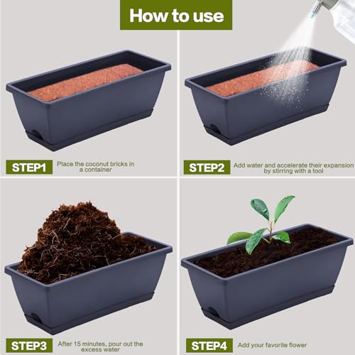 Cheardia 12 Packs High Nutrition Coconut Coir Brick, High Expansion Coconut Fiber Substrate with Low EC and PH Balance, Organic Coco Coir for Garden Soil Potting Flower Herbs Vegetables