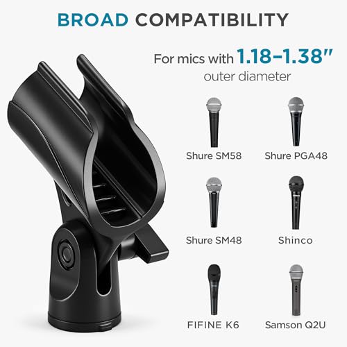InnoGear Microphone Clip Mic Holder for Stand Adjustable Angle
