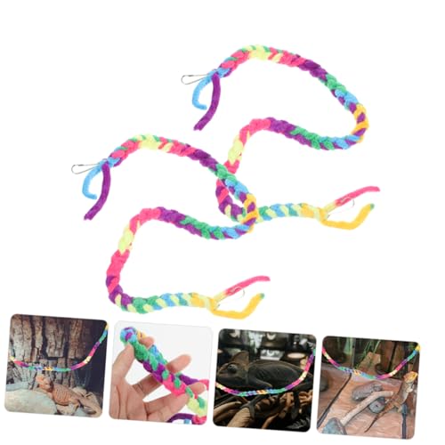 YARNOW 2pcs Crab Climbing Ropes Reptile Vines Habitat Toy for Lizards Geckos Snakes and Frogs Terrarium Aesthetics and Provides Exploration Fun