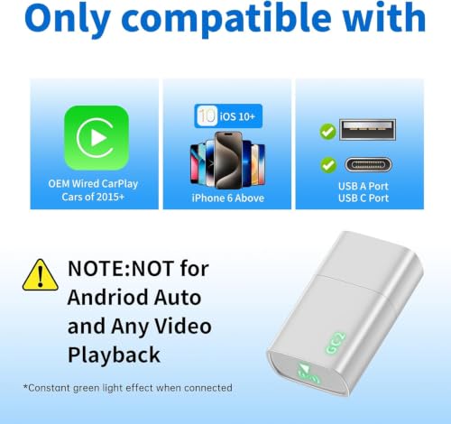 Wireless CarPlay Adapter (Grey) - color: Grey