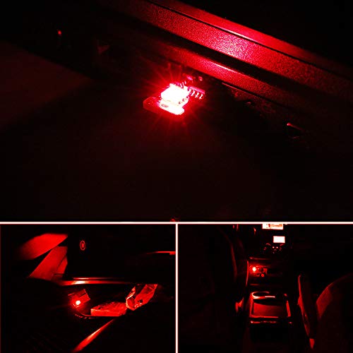 iJDMTOY USB Mini LED Car Interior Ambient Atmosphere Accent Lighting Kit - color: RGB