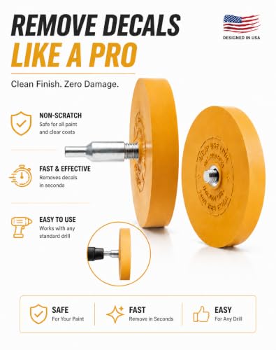2 Pack Eraser Wheel Decal Remover Eraser Wheel Adhesive Remover
