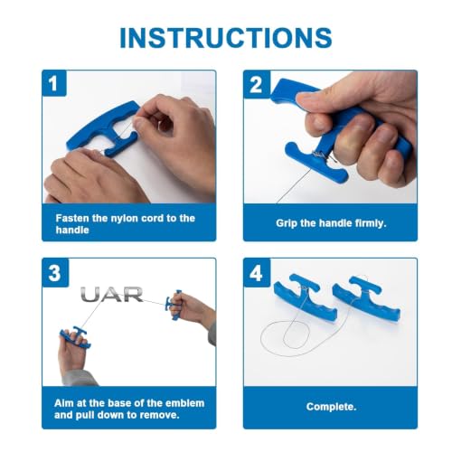 PSLER Car Emblem Removal Tool, Plate Line Car Badge Removal Tool - color: Blue