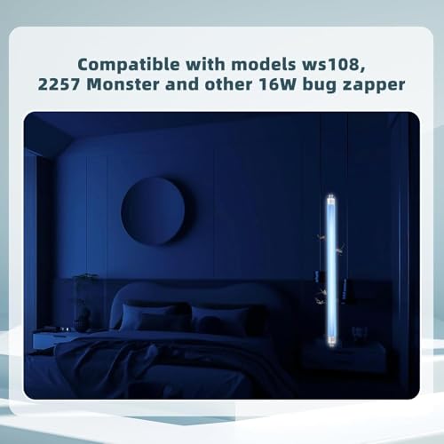 6 Pcs 15W 18 Inch Replacement UV Bulb F15T8/BL UVA 365nm Fluorescent Light Bulbs for 30W Indoor Bug Zapper, F15T8 Black Light Bulbs for Indoor Outdoor Mosquito & Flying Insect Zapper Lamp - size: 15W BZL-6P