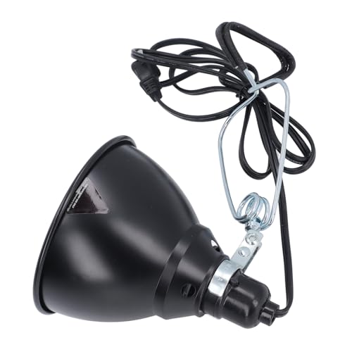 HEEPDD Reptile Heat Lamp Fixture, 250W Aluminum Reflector Dome with E27 Socket for UVA UVB Light, Ceramic Heat Emitter