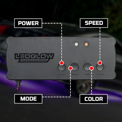 LEDGlow 10pc Million Color Wireless LED Car Underglow & Interior Light Kit