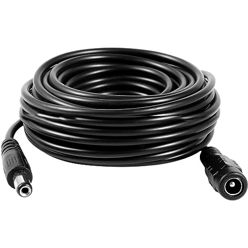 DC 12V CCTV Power Extension Cable 2.1x5.5mm, 5 Meters (16FT) - size: 5 meters (16 ft)
