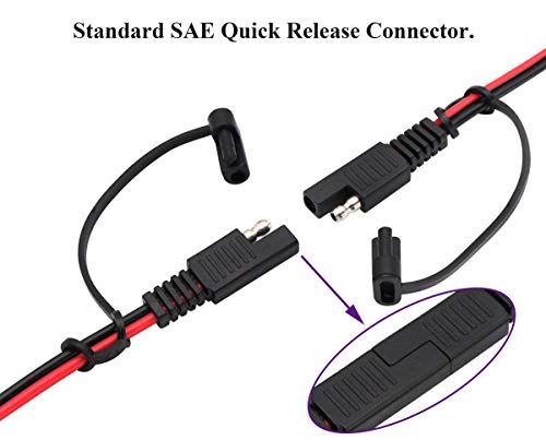 DC to SAE Connectors Cable SAE Plug to DC 5.5mm x 2.1mm Male Adapters Cables for Automotive RV Solar Panel Solar Battery Panels Connect Cables(0.5/1.5ft-2pack) - color: 0.5m-DC-2Pack