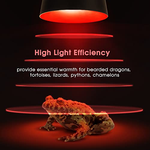 Briignite G9 Infrared Heat Lamp Bulbs for Reptile, Mini Reptile Light, Dimmable Night Red UVA Reptile Heat Lamp, 2 Pin Base Mini Heat Bulbs 50W, Bearded Dragon Turtle Lizard, 2Pack - color: Red, size: G9 Heat Bulb