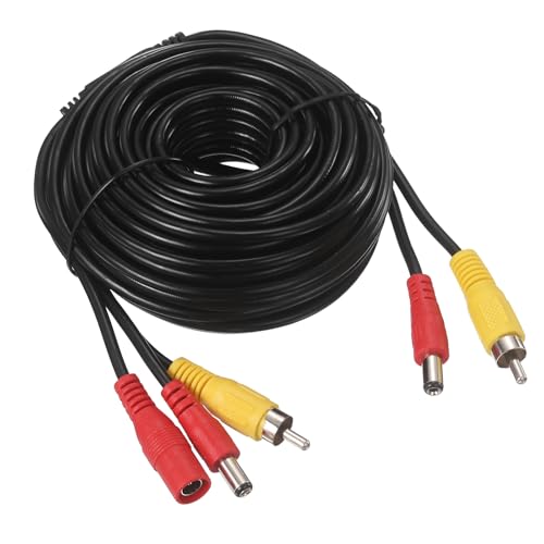 MECCANIXITY RCA DC HD Video AV Extension Cable 19.7FT/6M 2 in 1 - size: 19.7FT/6M