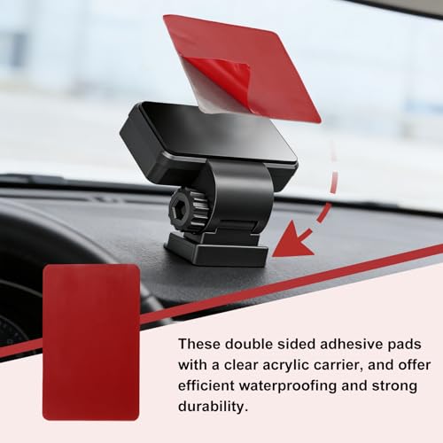 20 Pcs Double Sided Adhesive Pads, 1.57"x 2.36" Dash Cam Sticky Pads Self-Adhesive Square Mounting Foam Tape Waterproof & Heat Resistant for Car Walls Picture Home Decor, Red - size: 1.57"x 2.36"