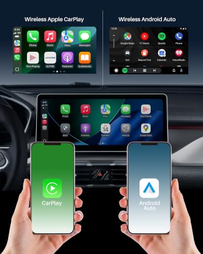 PASKOO 2026 Upgraded Wireless CarPlay Adapter for iPhone & Android - size: 2IN1