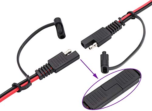 Cigarette Lighter SAE Cable,16AWG 12V Cigarette Lighter Male Plug to SAE 2 Pin Quick Release Disconnect Connector Plug Adapter Extension Charging Cable with Fuse and Switch(2.4m/7.8ft-M) - color: 2.4m-Male-Switch