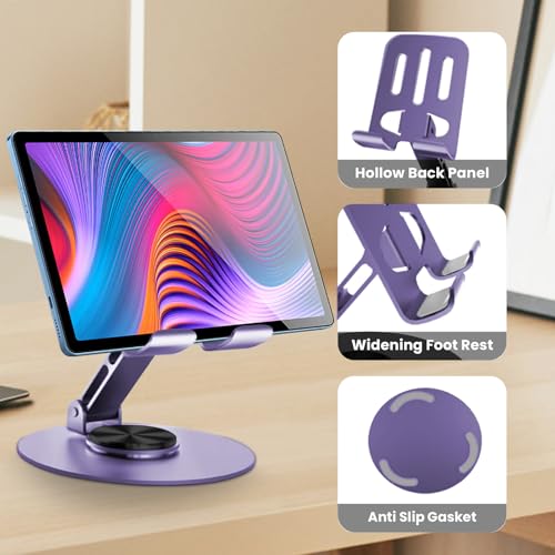 Universal Metal Cell Phone Stand, Purple&Purple - color: Purple&Purple