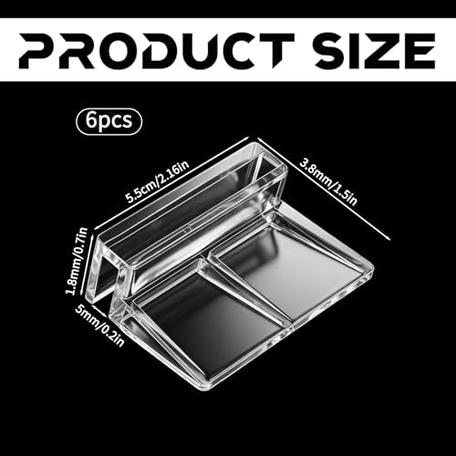 6Pcs Aquarium Lid Clips 5mm Aquarium Glass Top Clips | Acrylic Clear Tank Lid Support Holder Clips for Rimless Aquariums