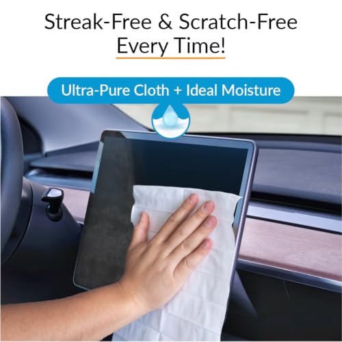 iCloth XL Screen Cleaning Wipes, Lint-Free and Streak-Free, Fast-Drying, Removes Dust, Fingerprints, and Smudges - size: 1 Count (Pack of 10)