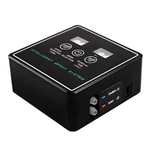 Reptile Fogger Smart Spray System with Touchscreen Controller, Automatic Reptile with Timer, Low Noise 360° Adjustable Misting Nozzles for Terrariums, Amphibians, Lizards, (5m 2 Nozzles) - size: 5m 2 Nozzles
