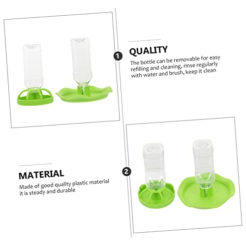 BESTonZON 2-Pack Reptile Feeding Dish Water Bowl Set Plastic Tortoise Food Holder Drainage Suitable for Lizards Bearded Dragons and Aquatic Pets