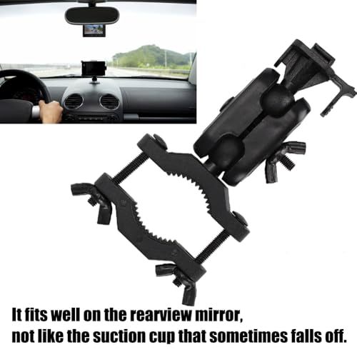 Car Rearview Mirror Dash Cam Holder Universal Fit Metal/Plastic Mount 360° Rotating Bracket for Driving Recorder(Plastic Nut) - style: Plastic Nut