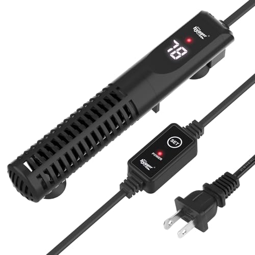 hygger Ceramic Submersible Aquarium Heater, New Explosion-Proof Fish Tank Water Heater with External Temp Controller Auto Thermostat Heater for Saltwater Freshwater (100W for 5~20 Gallon) - size: 100W for 5~20 gallon