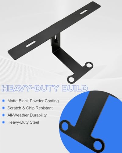 for Jeep Spare Tire License Plate Relocation Bracket Holder Compatible with 2007-2021 Jeep Wrangler JK JKU JL JLU, Black - size: For Jeep JK JL Spare Tire