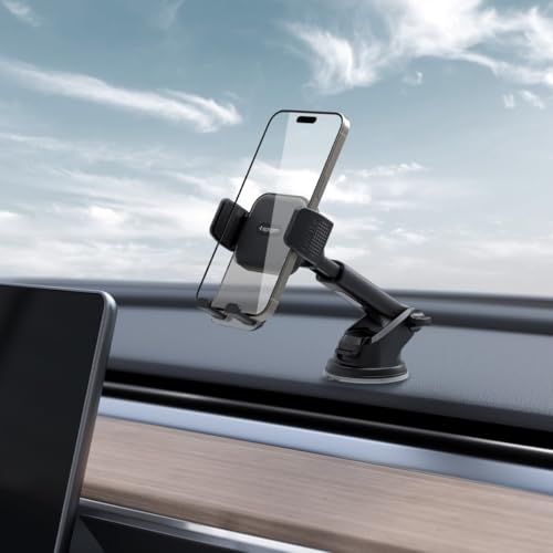 Spigen Telescopic Arm & Adjustable Grip Car Mount for Dashboard/Windshield - color: Black