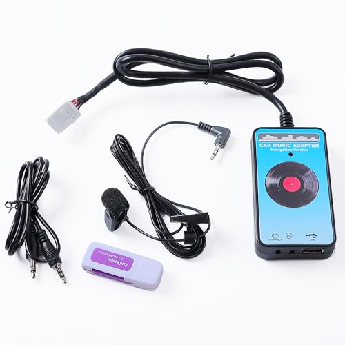 Factory Radio Upgrade Bluetooth Car Audio Input Adapter with USB AUX 3 in 1 MP3 Transmitter Hands-Free Calling Compatible with Toyota Camry Prius MarkX RX300 ES300 OEM Navigation Radio - style: For Navigation