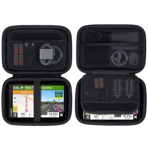 Lebakort Hard Case Compatible with 5-7 Inch Garmin RV 780/785 RV Cam 795 dezl OTR700/OTR710/OTR610/ DriveSmart 76/65/61/66/55/ Drive 51/52/53 Garmin GPS Navigator - size: for 5-7 inch GPS