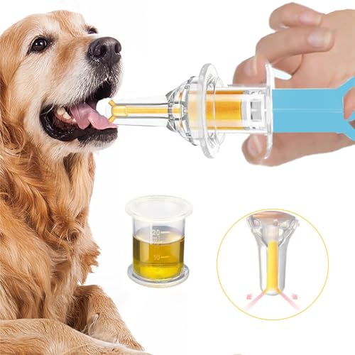 Pet Liquid Feeding Kit Pet Feeding Syringe Soft Tip, Cat Dog Syringe Bottles for Pet Feeding,Pet Medical Feeding Dispenser Tool (Blue) - color: Blue