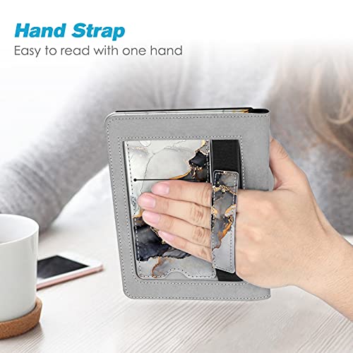 Fintie Stand Case for 6" Kindle Paperwhite 10th Gen 2018, Cloudy Marble - color: cloudy marble