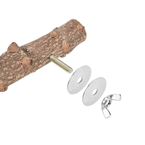 Mogoko Bird Ladder Perch for Cage, Natural Wood Bird Parrot Perch Stand Parrot Perch Bridge Climbing Chewing Toys for Small Medium Animal