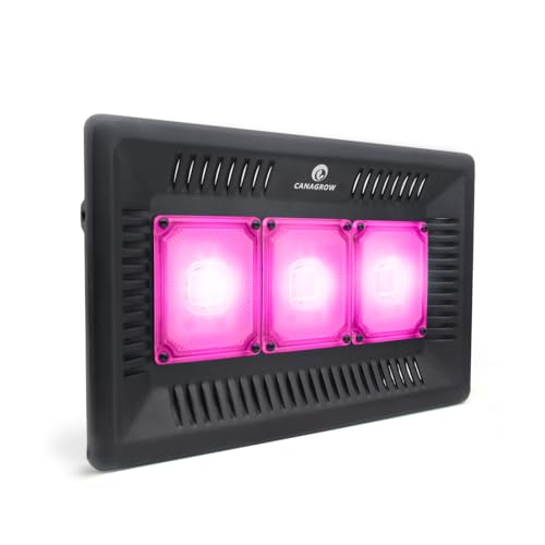 CANAGROW Waterproof Plant Light, Outdoor Grow Light, Full Spectrum COB LED Grow Light with No Noise, Refugium Light for Saltwater Aquarium, Heating Lamps for Plants Seeding Veg Blooming Fruiting - size: 3 Bulbs Pink - 300 W