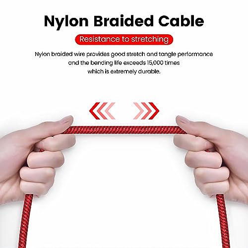 MOSWAG 16.4FT 3.5mm Male to Female Extension Cable with Microphone Stereo - color: Red, size: 16.4 ft
