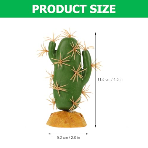 PRETYZOOM Reptile Terrarium Artificial Cactus Plant Decor for Amphibian Habitat, Sturdy Plastic Reptile Tank Accessories for Lizard and Gecko Enclosure