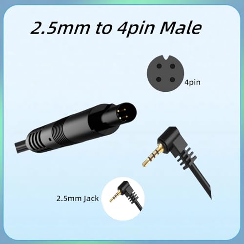 2.5mm to 4Pin Dash Cam Cable (6M/19.68Ft 4PIN), Car Rear View Camera Extension Cord for Dash Cam Carplay Screen Plug and Play Replacement Cable Support AHD1080P 720P Vehicle Backup Camera