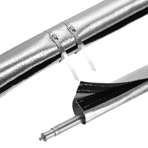 Heat Shroud Sleeve, 3/4” x 10FT Aluminized Fuel Line & Wire Heat Shield - size: 3/4" I.D. x 10FT