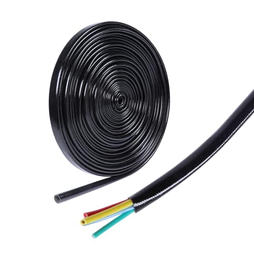 Silicone Fiberglass Sleeve Heat Shield Wire Protective High Temperature Electrical Insulation Self-extinguishing Black (3/16"-24ft) - style: 3/16"-24ft