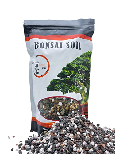 Bonsai Soil All Purpose Mix | Fast Draining Pre Blend (2 Quart Bag) Plant | Pumice, Lava, Calcined Clay and Pine Bark ● Potting Pre Mixed Bonsai Plant Soil Mixture By The Bonsai Supply - size: 2 Quarts All Purpose Mix