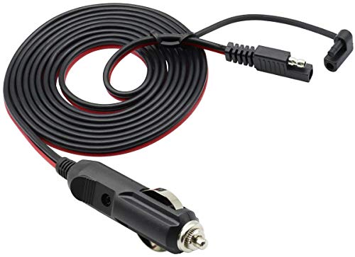 SAE to Cigarette Lighter Cable,16AWG 12V Cigarette Lighter Male Plug to SAE 2 Pin Quick Release Disconnect Connector Plug Adapter Extension Charging Cable with Fuse(2.4m/7.8ft-M) - color: 2.4m-Male